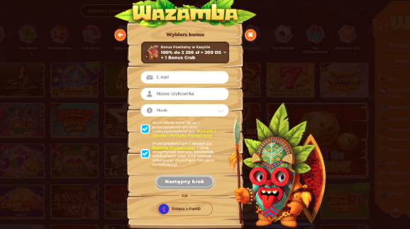 Wazamba Rejestracja - 1